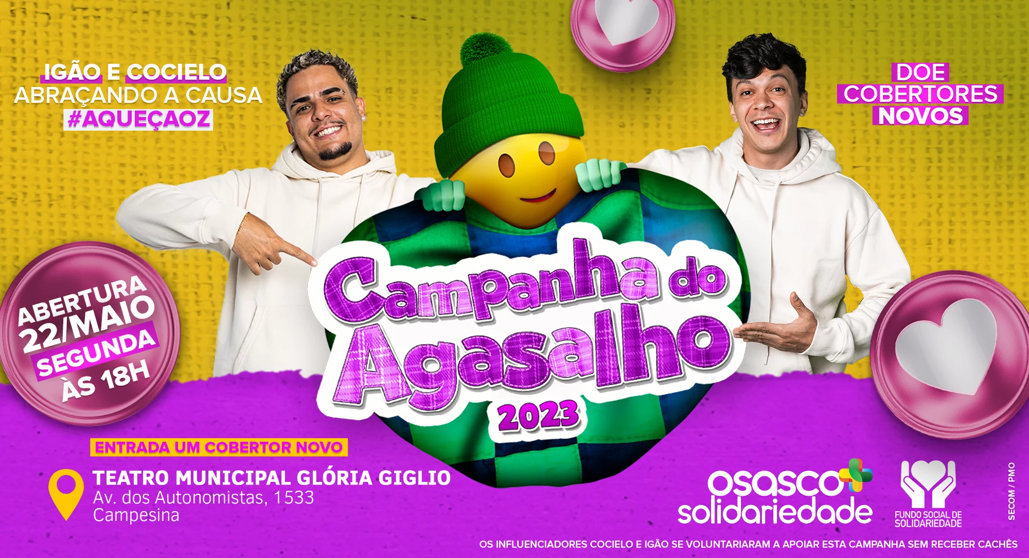 Confira as peças da campanha Teatro para Todos