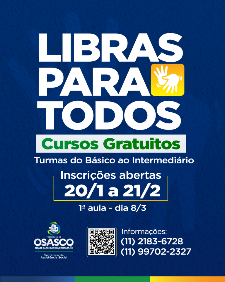 Abertas inscrições para curso gratuito de LIBRAS em Osasco - Prefeitura ...