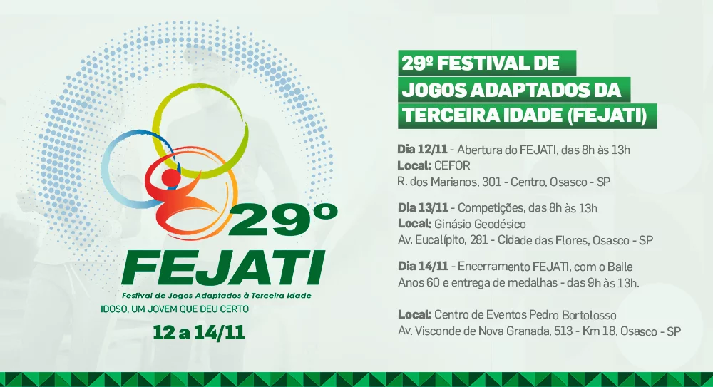 Osasco celebra 29º FEJATI com baile e uma extensa programação de atividades