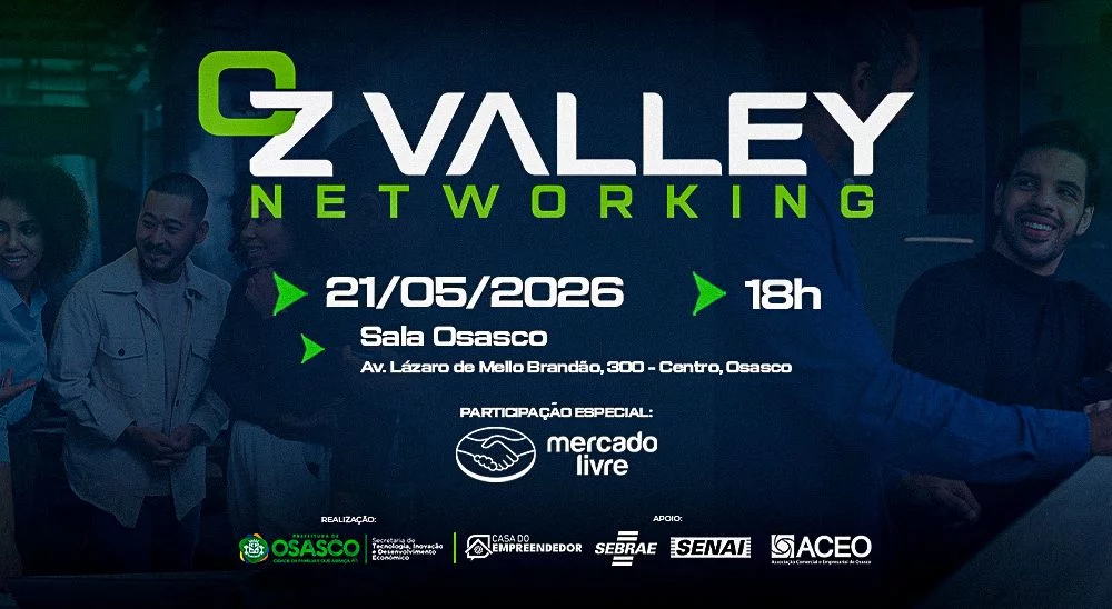 Dia 21 de maio tem OZ Valley Networking em Osasco