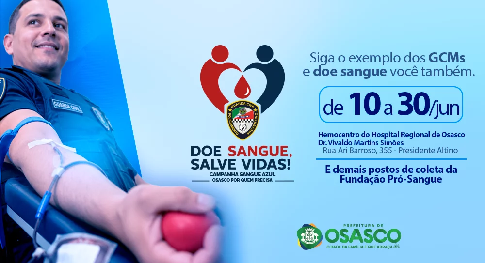 GCM Osasco promove campanha de doação de sangue