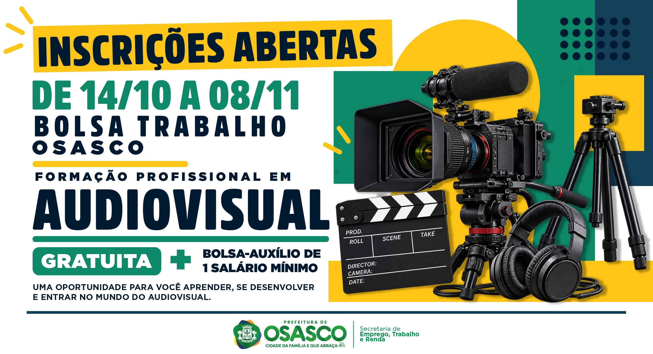 Osasco oferece a jovens formação em audiovisual