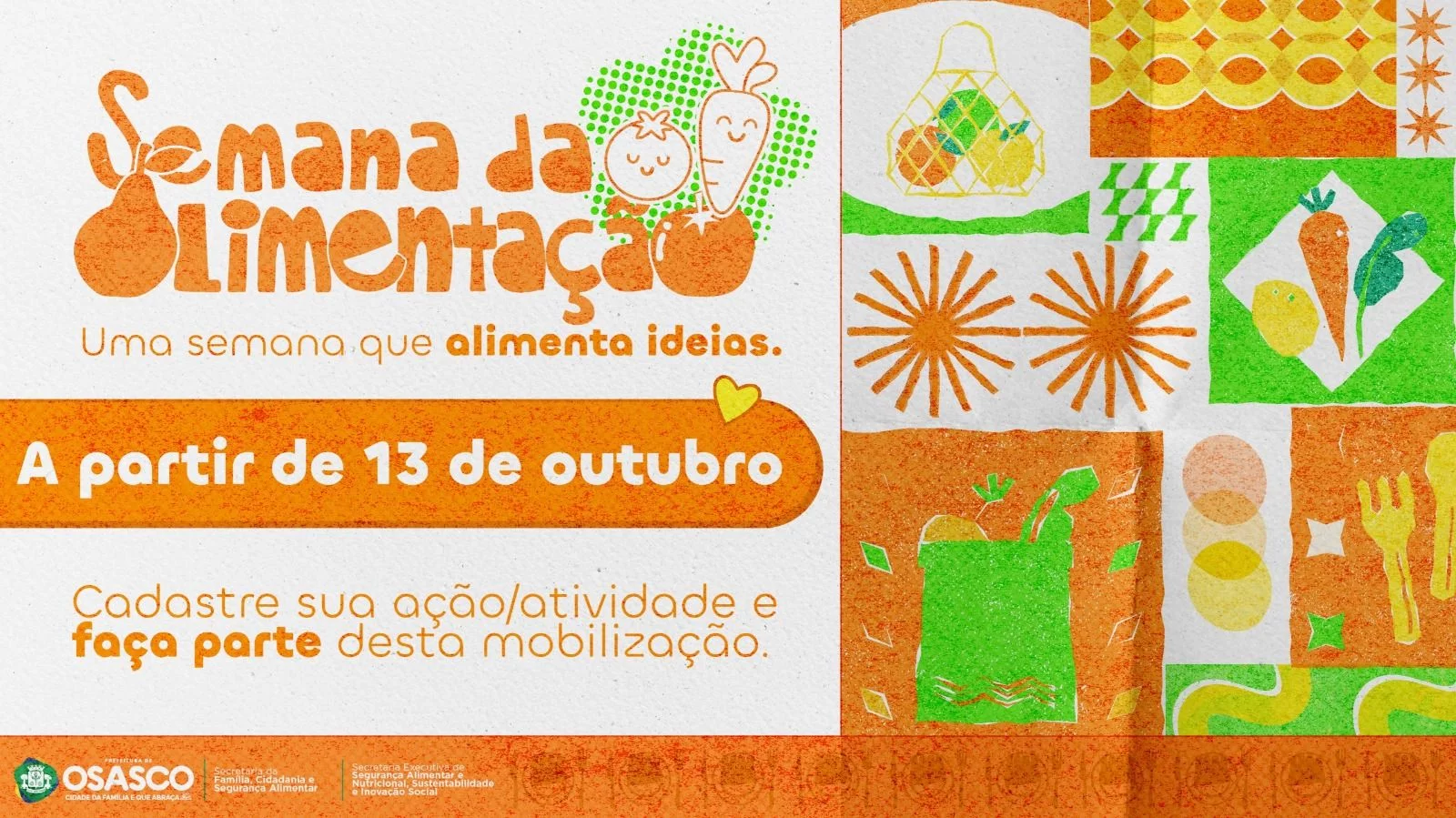 Osasco terá agenda colaborativa para a Semana da Alimentação